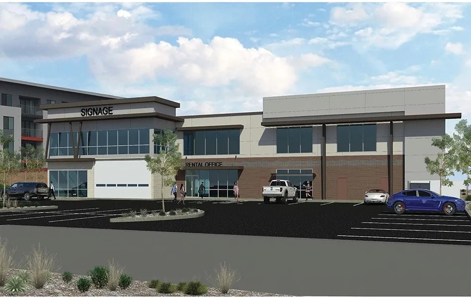 A rendering of the new building.