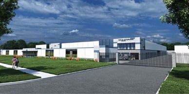 Feasterville Self Storage rendering of single level building with windows