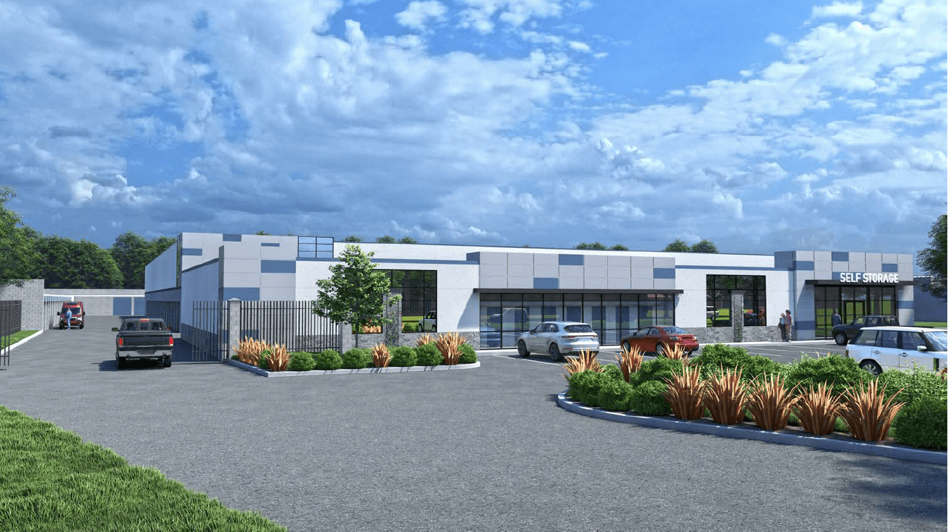 Feasterville Self Storage rendering of single level building with windows