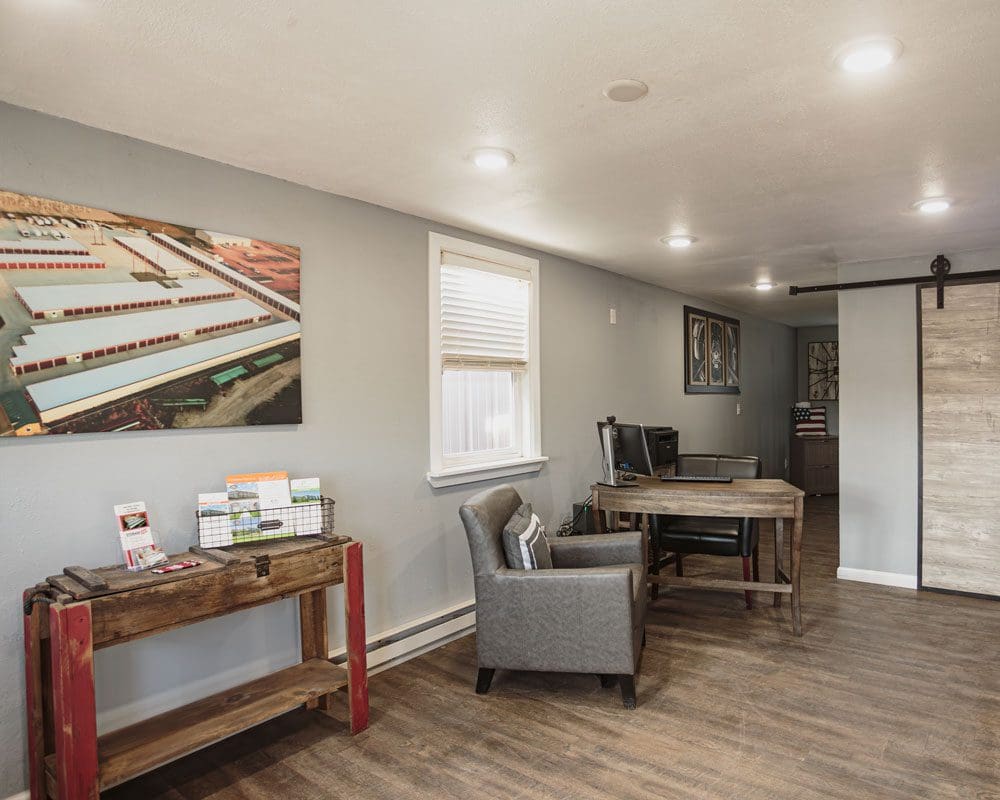 Photo of office interior at Storage 85 in Watford City ND