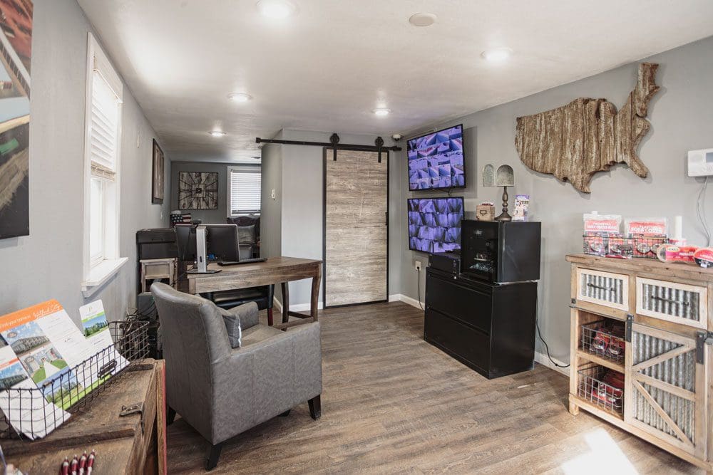 Photo of office interior at Storage 85 in Watford City ND