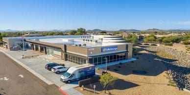 Aerial photo of Tatum and Dynamite Self Storage