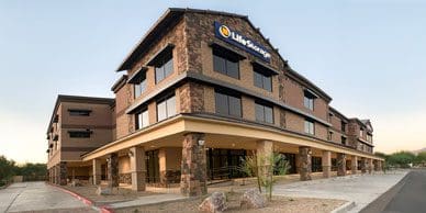 Tucson Steam Pump Photo of Exterior with Stone Accents