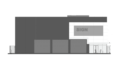 Rough artist rendering of proposed multi-level storage building