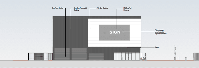 Artist rendering of a multi-level storage building with windows