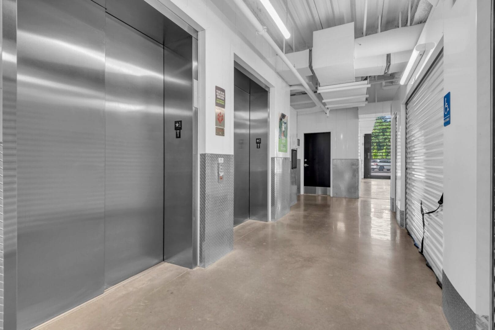 Two elevators side by side